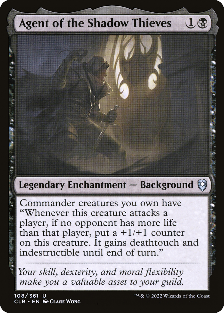 Agent of the Shadow Thieves (CLB-108) [Commander Legends: Battle for Baldur's Gate] Foil MTG Single Wizards of the Coast