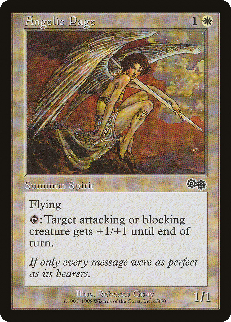 Angelic Page (USG-004) [Urza's Saga] MTG Single Wizards of the Coast