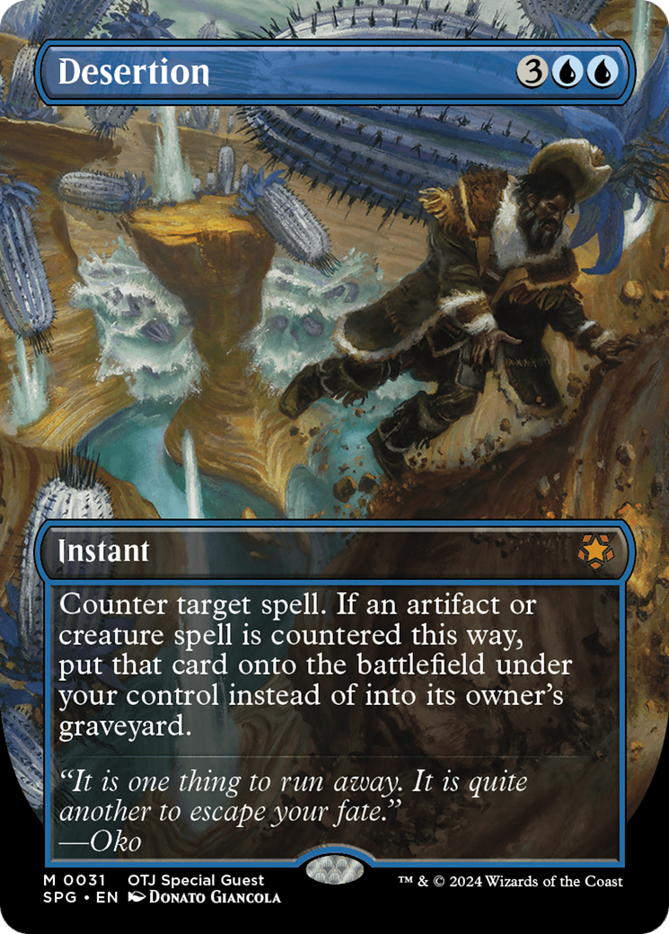 Desertion (SPG-031) [Special Guests] (Borderless) Foil MTG Single Wizards of the Coast