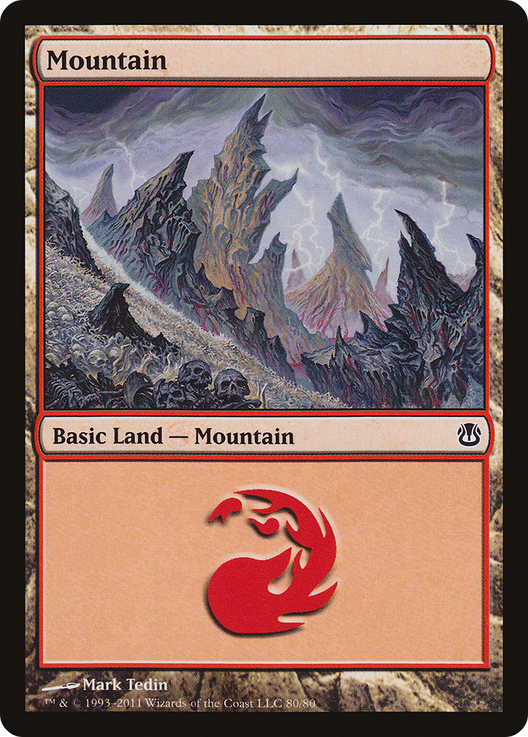 Mountain (DDH-080) [Misc] Duel Decks: Ajani vs. Nicol Bolas MTG Single Wizards of the Coast