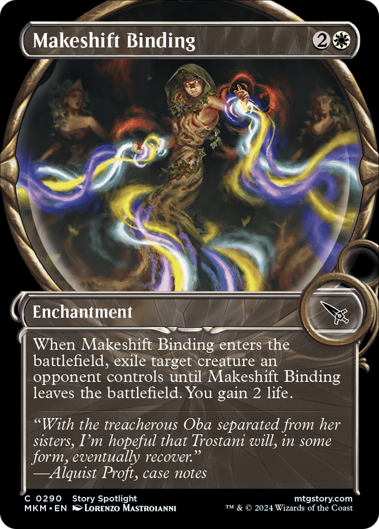 Makeshift Binding (MKM-290) [Murders at Karlov Manor] (Showcase) MTG Single Murders at Karlov Manor