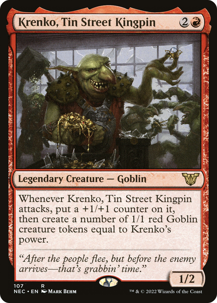 Krenko, Tin Street Kingpin (NEC-107) [Neon Dynasty Commander] MTG Single Wizards of the Coast