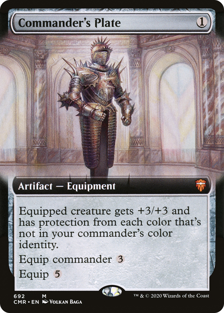 Commander's Plate (CMR-692) [Commander Legends] (Extended Art) Foil MTG Single Wizards of the Coast