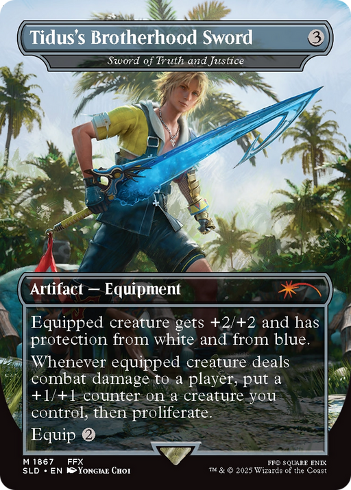 Tidus's Brotherhood Sword - Sword of Truth and Justice (SLD-1867) [Secret Lair] Drop (Borderless) MTG Single Secret Lair Drop