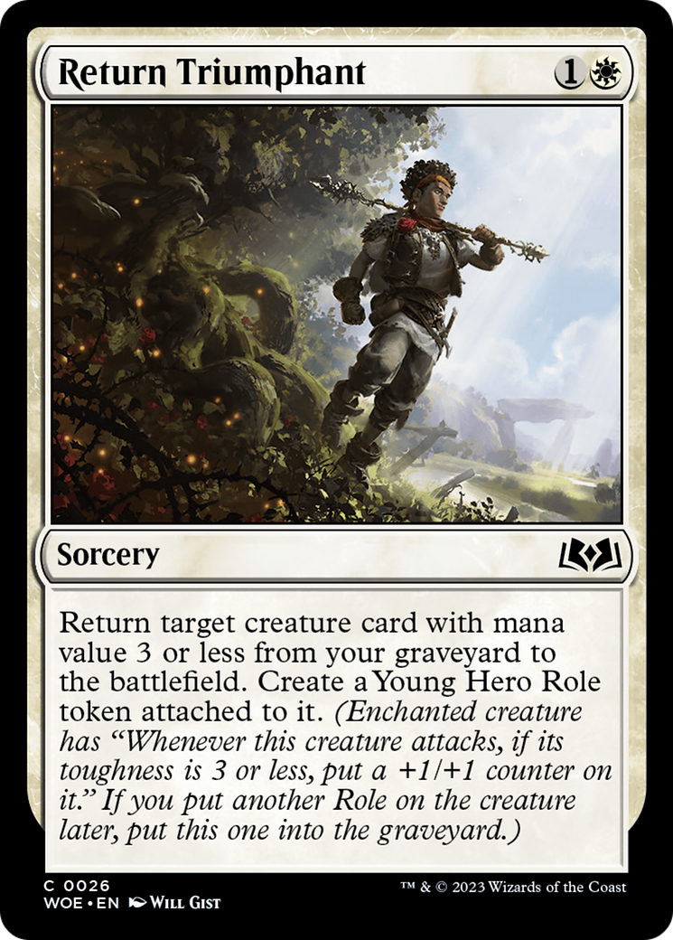 Return Triumphant (WOE-026) [Wilds of Eldraine] Foil MTG Single Wizards of the Coast