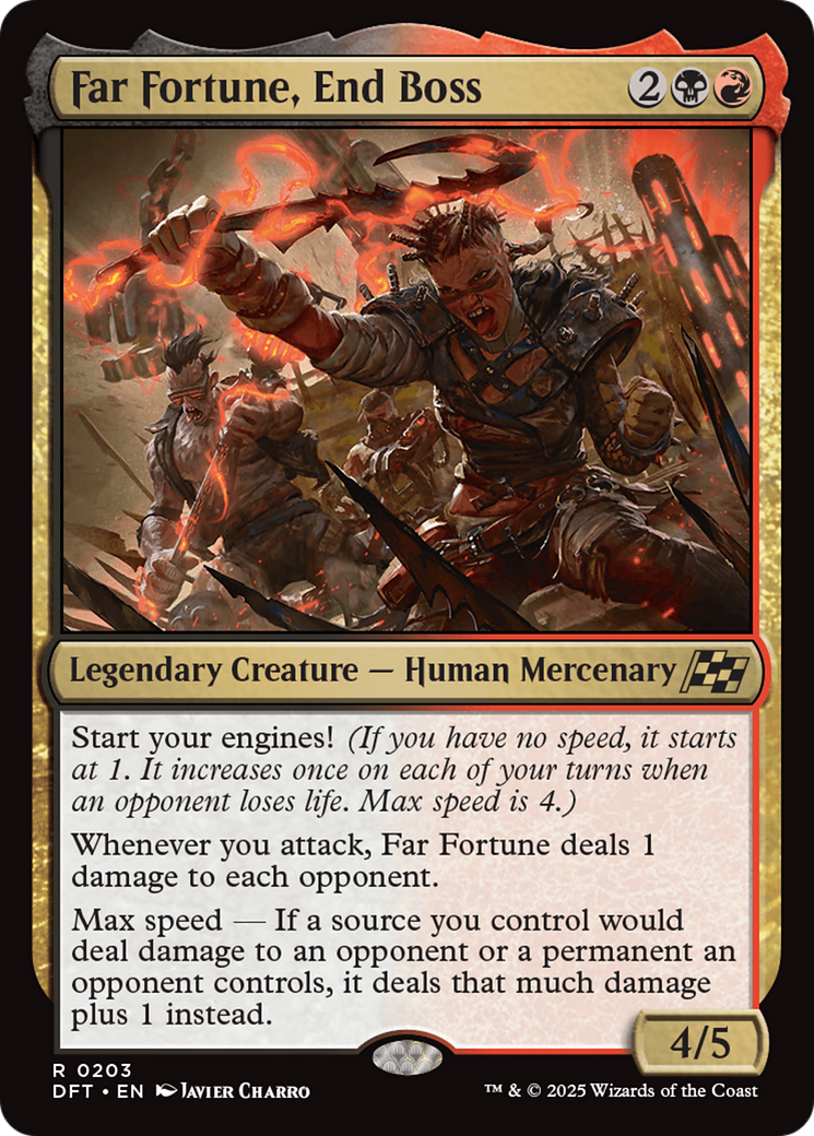 Far Fortune, End Boss (DFT-203) [Aetherdrift] MTG Single Wizards of the Coast