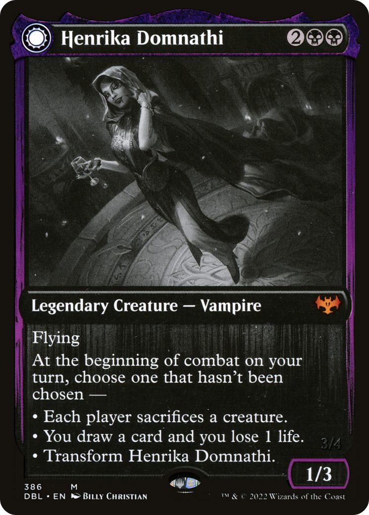 Henrika Domnathi // Henrika, Infernal Seer (DBL-386) [Innistrad: Double Feature] MTG Single Wizards of the Coast
