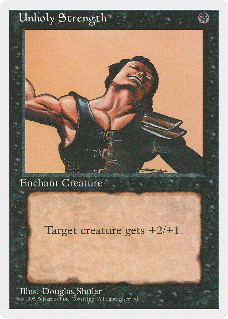Unholy Strength (4ED-166) [Fourth Edition] MTG Single Wizards of the Coast