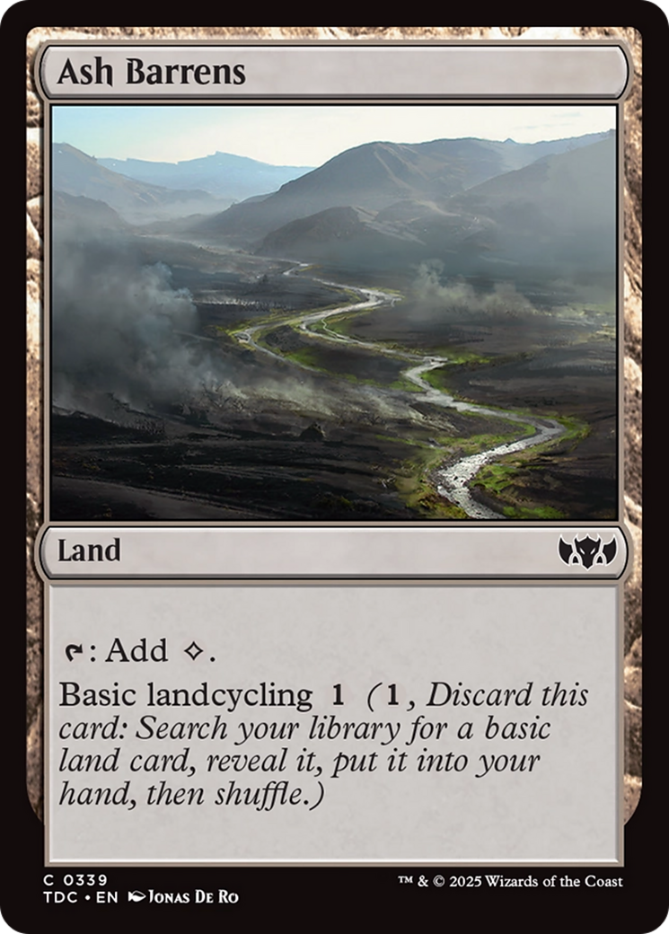 Ash Barrens (TDC-339) [Commander: Tarkir: Dragonstorm] MTG Single Wizards of the Coast