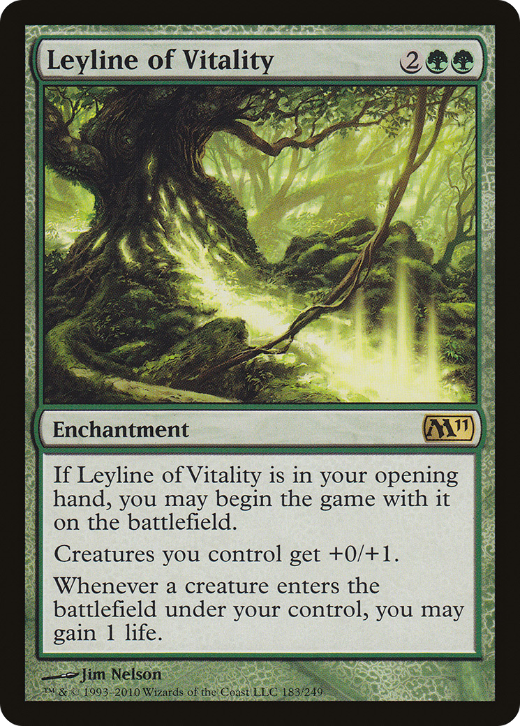 Leyline of Vitality (M11-183) [Magic 2011] MTG Single Wizards of the Coast