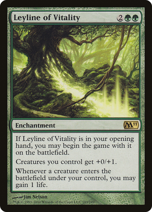 Leyline of Vitality (M11-183) [Magic 2011] MTG Single Wizards of the Coast