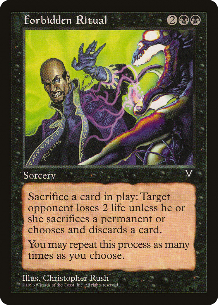 Forbidden Ritual (VIS-) [Visions] MTG Single Wizards of the Coast