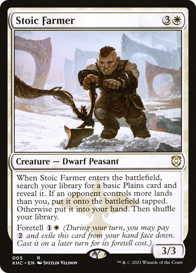 Stoic Farmer (KHC-005) [Kaldheim Commander] MTG Single Wizards of the Coast