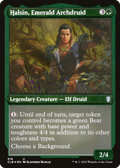 Halsin, Emerald Archdruid (CLB-516) [Commander Legends: Battle for Baldur's Gate] Etched Foil MTG Single Wizards of the Coast