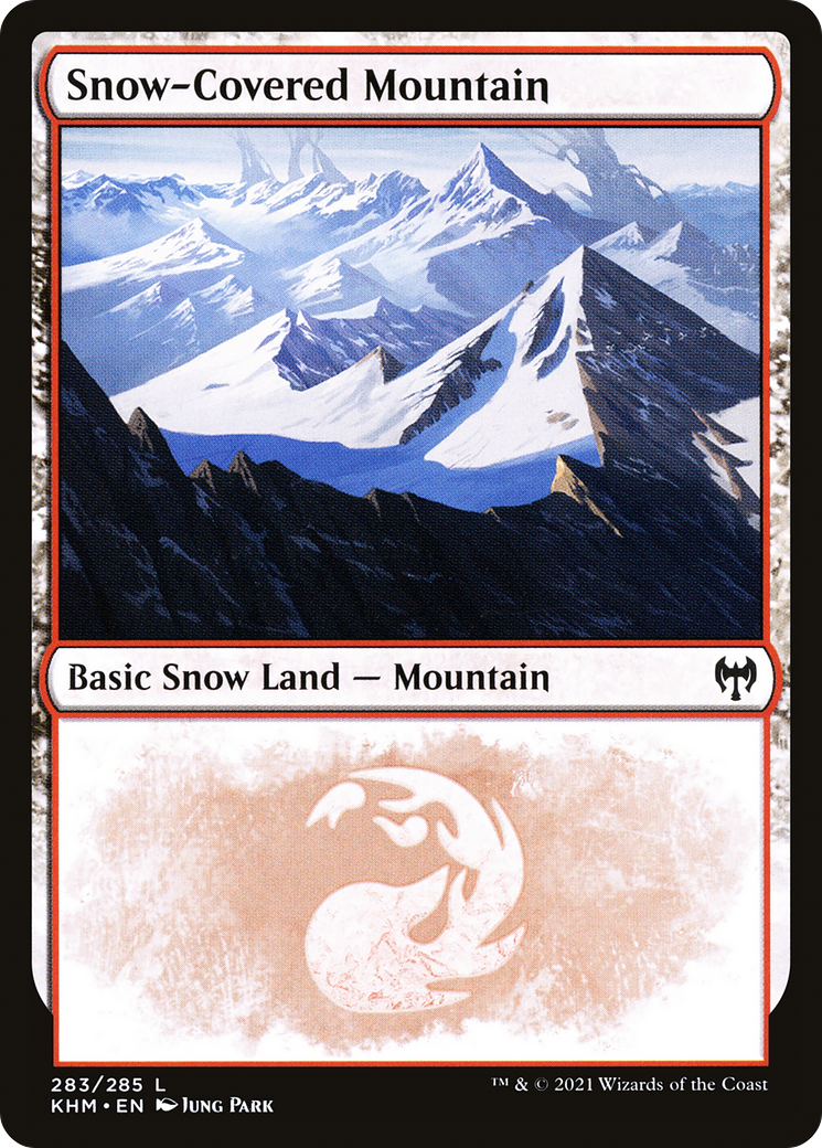 Snow-Covered Mountain (KHM-283) [Kaldheim] Foil MTG Single Wizards of the Coast