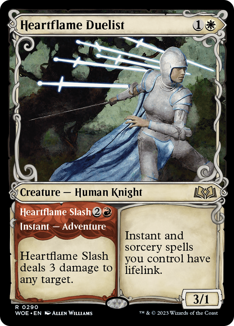 Heartflame Duelist // Heartflame Slash (WOE-290) [Wilds of Eldraine] (Showcase) Foil MTG Single Wizards of the Coast