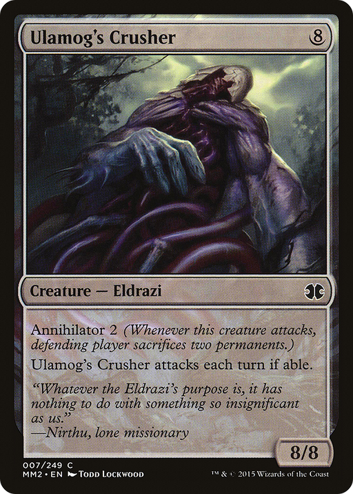 Ulamog's Crusher (MM2-007) [Modern Masters 2015] MTG Single Modern Masters 2015