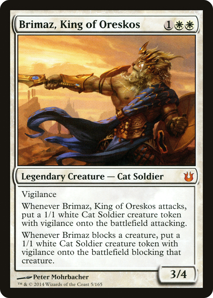Brimaz, King of Oreskos (BNG-005) [Born of the Gods] MTG Single Wizards of the Coast
