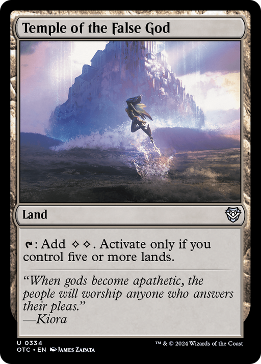 Temple of the False God (OTC-334) [Outlaws of Thunder Junction Commander] MTG Single Wizards of the Coast