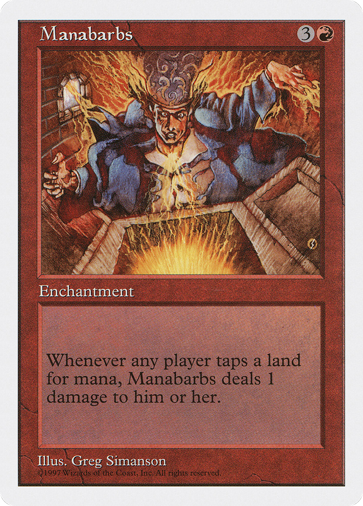 Manabarbs (5ED-250) [Fifth Edition] MTG Single Wizards of the Coast