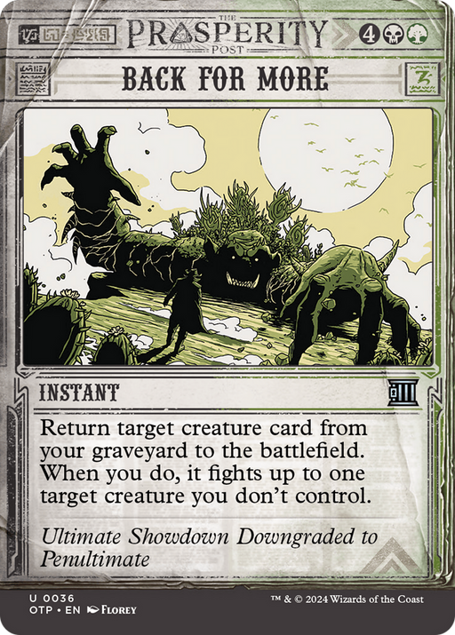 Back for More (OTP-036) [Breaking News] (Showcase) (Borderless) Foil MTG Single Wizards of the Coast