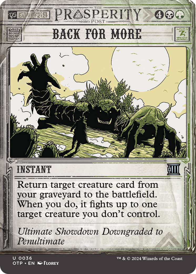 Back for More (OTP-036) [Breaking News] (Showcase) (Borderless) MTG Single Wizards of the Coast