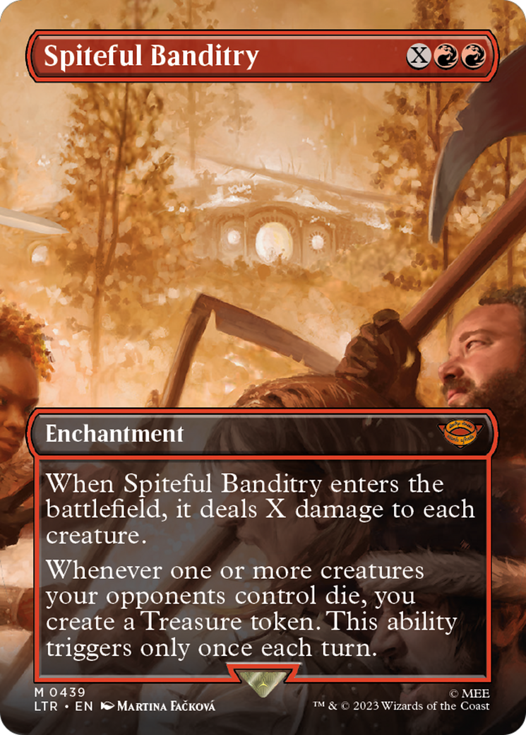 Spiteful Banditry (LTR-439) [The Lord of the Rings: Tales of Middle-earth] (Borderless) Foil MTG Single Wizards of the Coast