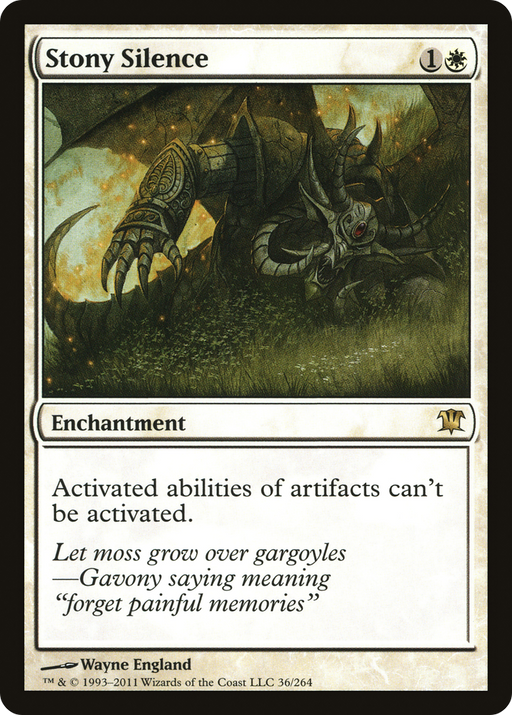 Stony Silence (ISD-036) [Innistrad] Foil MTG Single Wizards of the Coast