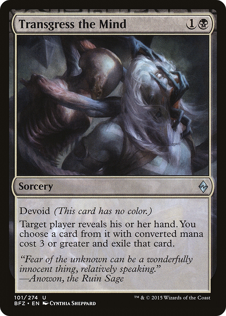 Transgress the Mind (BFZ-101) [Battle for Zendikar] MTG Single Wizards of the Coast