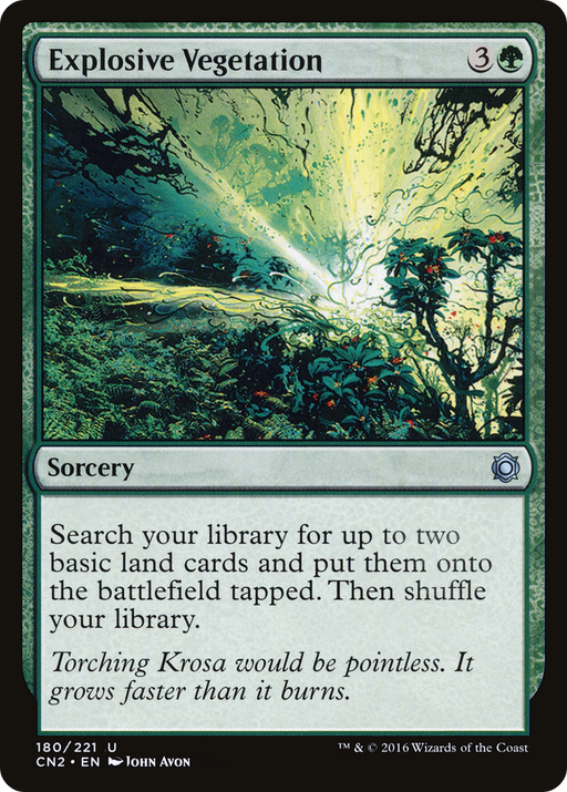 Explosive Vegetation (CN2-180) [Conspiracy: Take the Crown] Foil MTG Single Wizards of the Coast