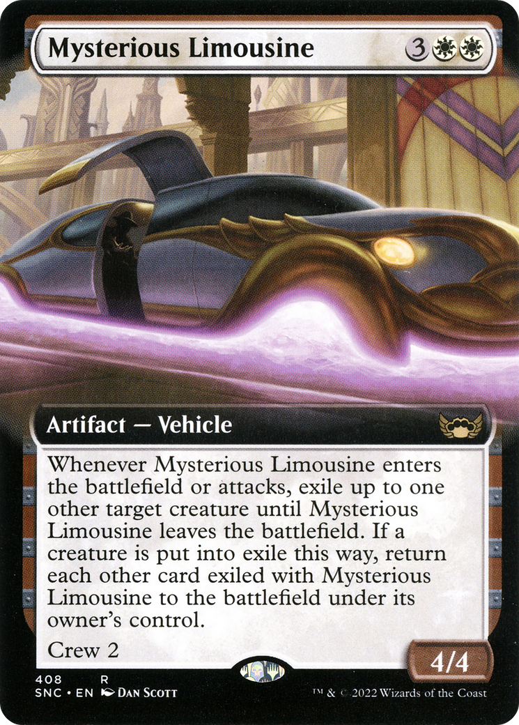 Mysterious Limousine (SNC-408) [Streets of New Capenna] (Extended Art) Foil MTG Single Wizards of the Coast