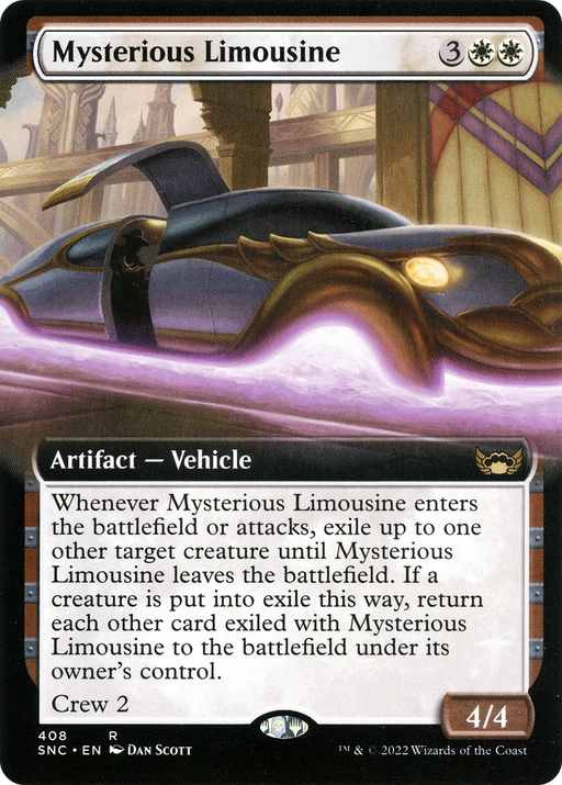 Mysterious Limousine (SNC-408) [Streets of New Capenna] (Extended Art) MTG Single Wizards of the Coast