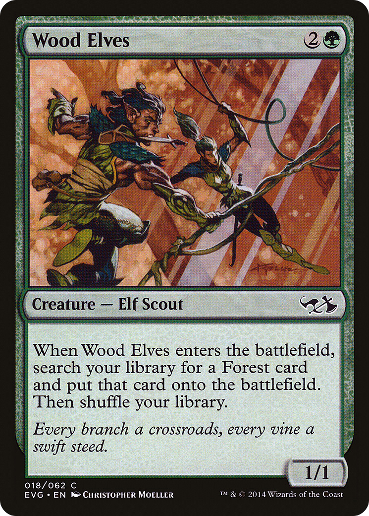 Wood Elves (DD3-018) [Misc] Duel Decks Anthology: Elves vs. Goblins MTG Single Wizards of the Coast
