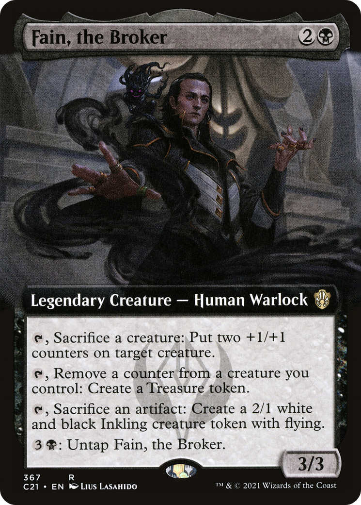 Fain, the Broker (C21-367) [Commander 2021] (Extended Art) MTG Single Wizards of the Coast