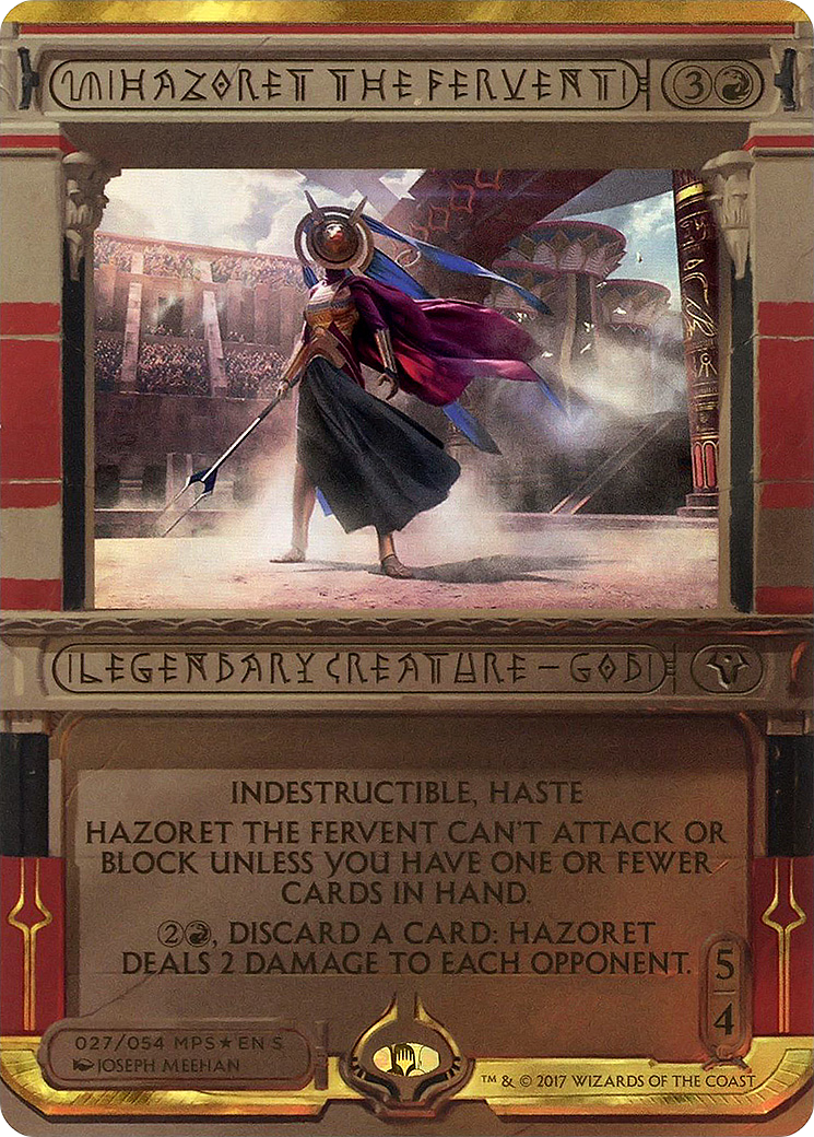 Hazoret the Fervent (MPS2-027) [Amonkhet Invocations] (Borderless) Foil MTG Single Wizards of the Coast