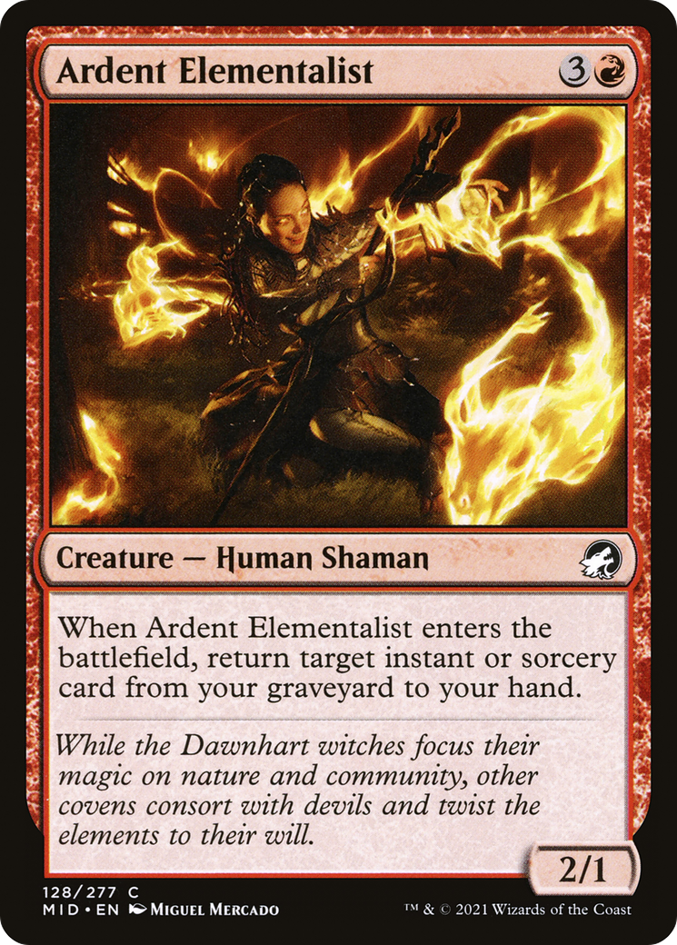 Ardent Elementalist (MID-128) [Innistrad: Midnight Hunt] MTG Single Wizards of the Coast