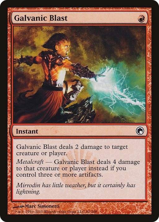 Galvanic Blast (SOM-091) [Scars of Mirrodin] Foil MTG Single Wizards of the Coast