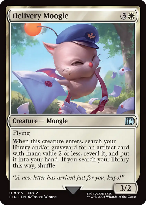 Delivery Moogle (FIN-015) [FINAL FANTASY] Foil MTG Single Wizards of the Coast