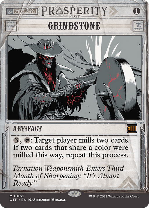 Grindstone (OTP-062) [Breaking News] (Showcase) (Borderless) MTG Single Wizards of the Coast