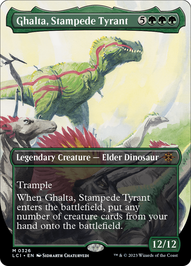 Ghalta, Stampede Tyrant (LCI-326) [The Lost Caverns of Ixalan] (Borderless) Foil MTG Single Wizards of the Coast