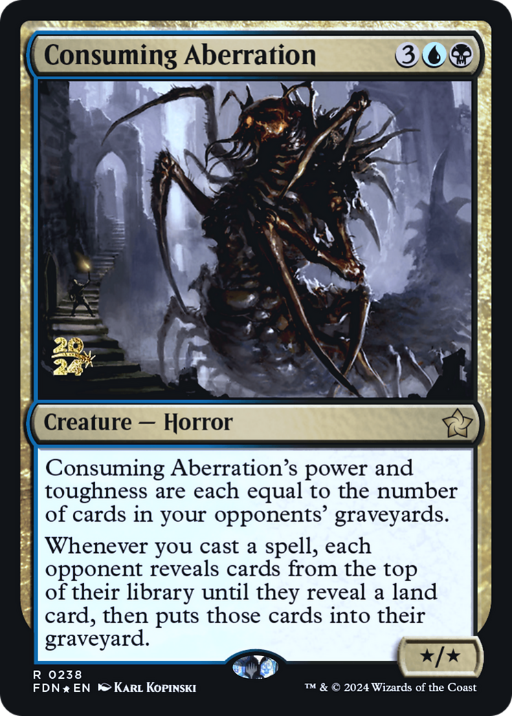 Consuming Aberration (FDN) (PRE-238) [Foundations Promos] Foil MTG Single Wizards of the Coast