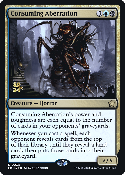 Consuming Aberration (FDN) (PRE-238) [Foundations Promos] Foil MTG Single Wizards of the Coast