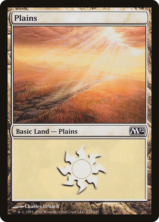 Plains (M12-233) [Magic 2012] Foil MTG Single Wizards of the Coast