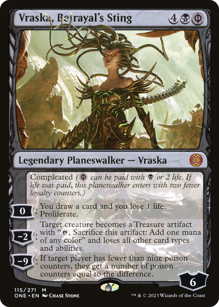 Vraska, Betrayal's Sting (ONE-115) [Phyrexia: All Will Be One] Foil MTG Single Wizards of the Coast