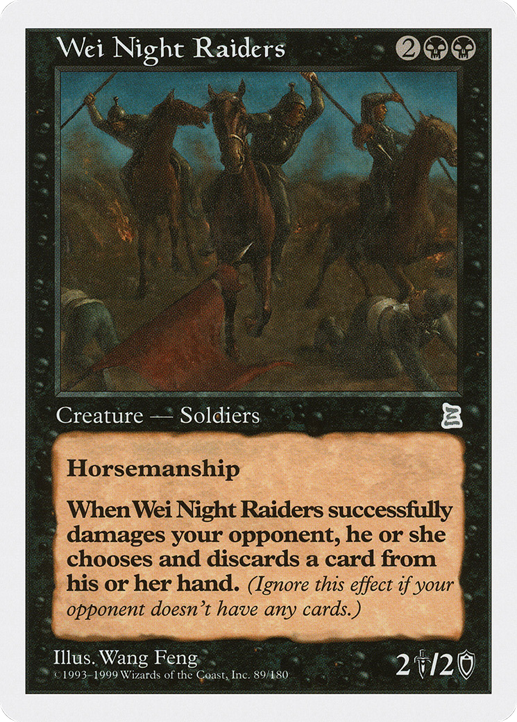 Wei Night Raiders (PTK-089) [Oldschool] Portal Three Kingdoms MTG Single Wizards of the Coast
