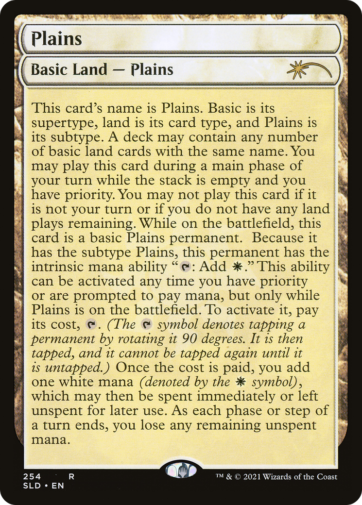 Plains (254) (Full-Text Lands) (SLD-254) [Secret Lair] Drop MTG Single Wizards of the Coast