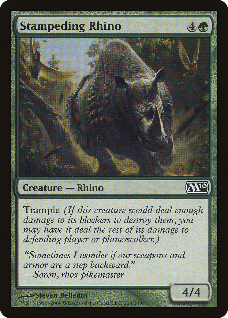 Stampeding Rhino (M10-204) [Magic 2010] Foil MTG Single Wizards of the Coast