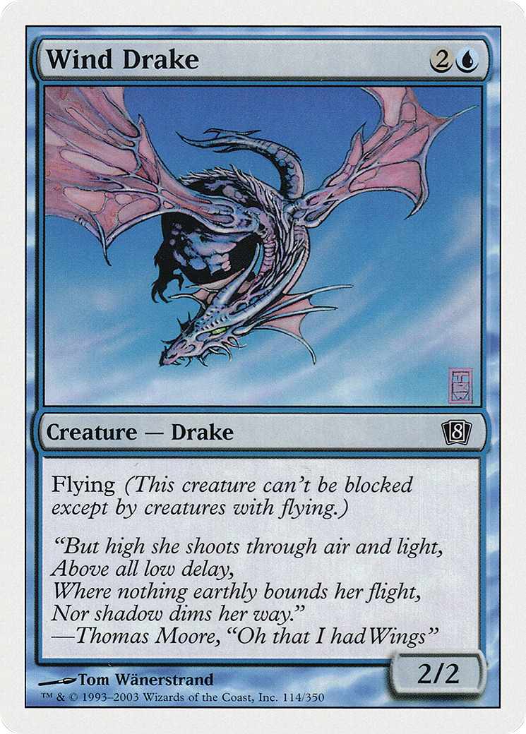 Wind Drake (8ED-114) [Eighth Edition] MTG Single Wizards of the Coast