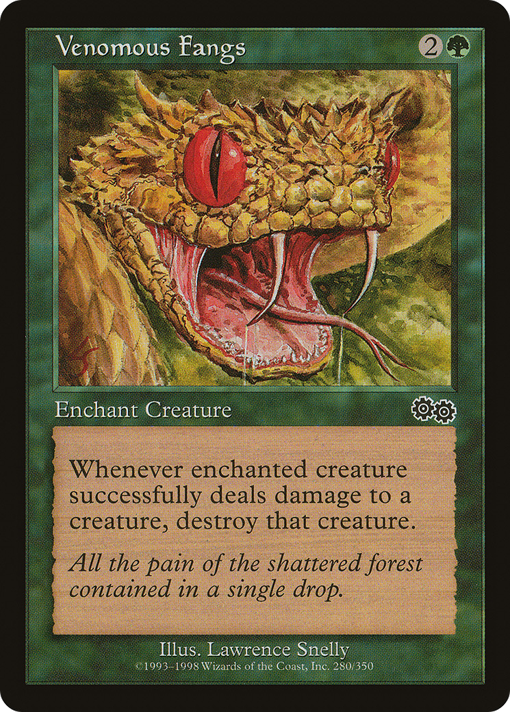 Venomous Fangs (USG-280) [Urza's Saga] MTG Single Wizards of the Coast