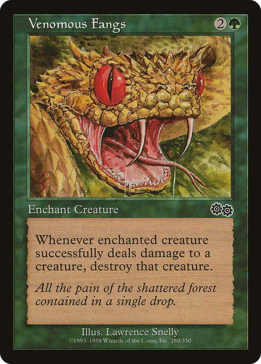 Venomous Fangs (USG-280) [Urza's Saga] MTG Single Wizards of the Coast